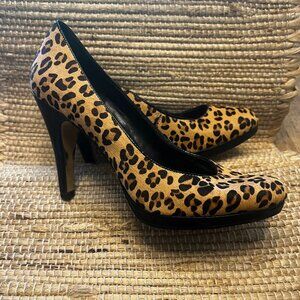 Franco Sarto Animal Print Pumps Sz 7 1/2 - 8 (Hair Texture from Cowhide)